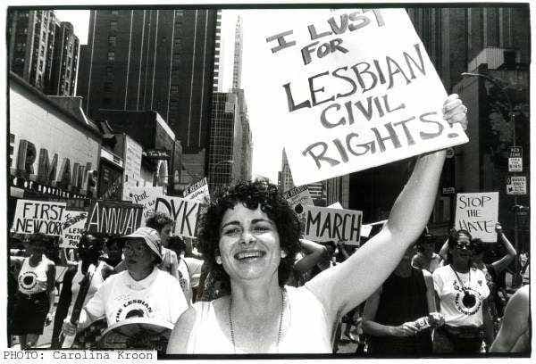 The first Dyke March in 1993.